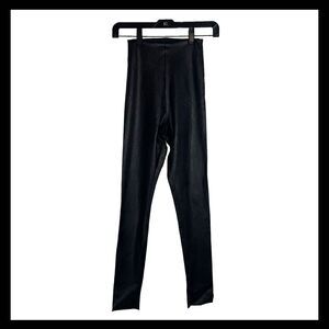 Commando Faux Leather Leggings Raw Hem Black Size XS